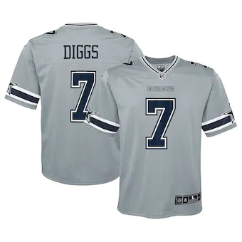 youth nike trevon diggs gray dallas cowboys inverted game j